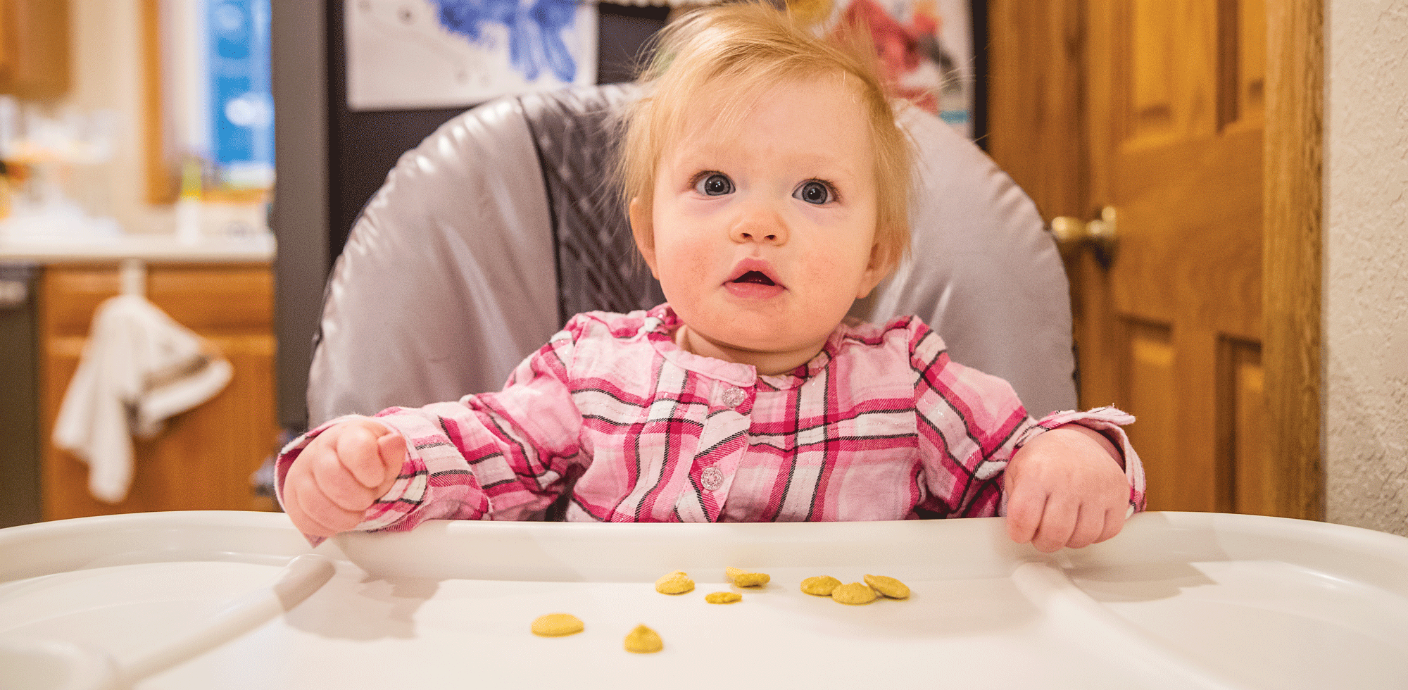 Baby at table