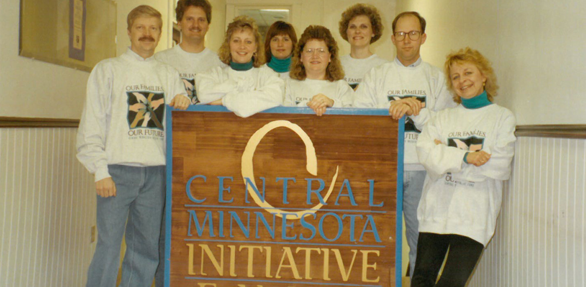 Early staff with sign